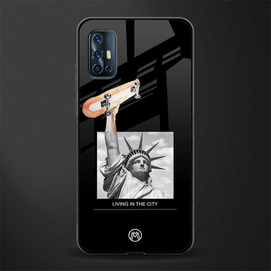 living in the city glass case for vivo v17 image