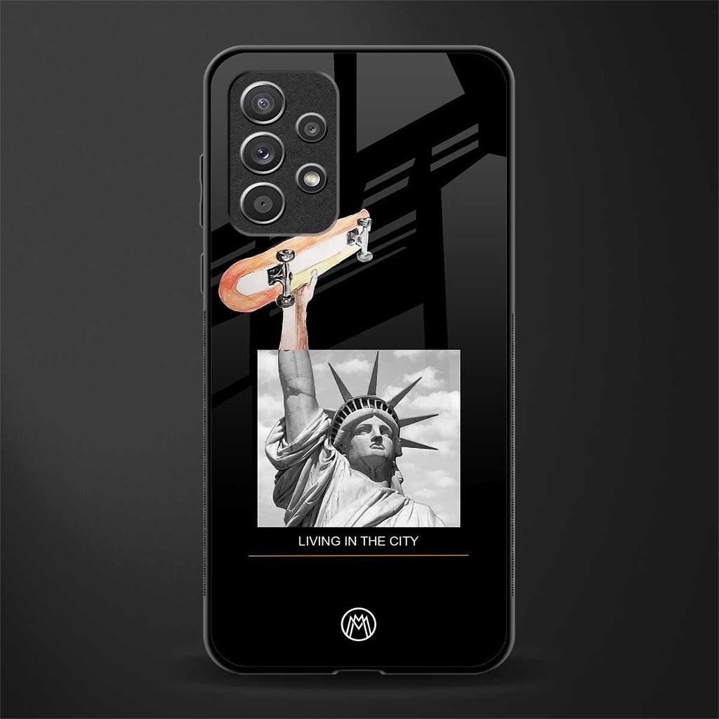 living in the city glass case for samsung galaxy a52s 5g image