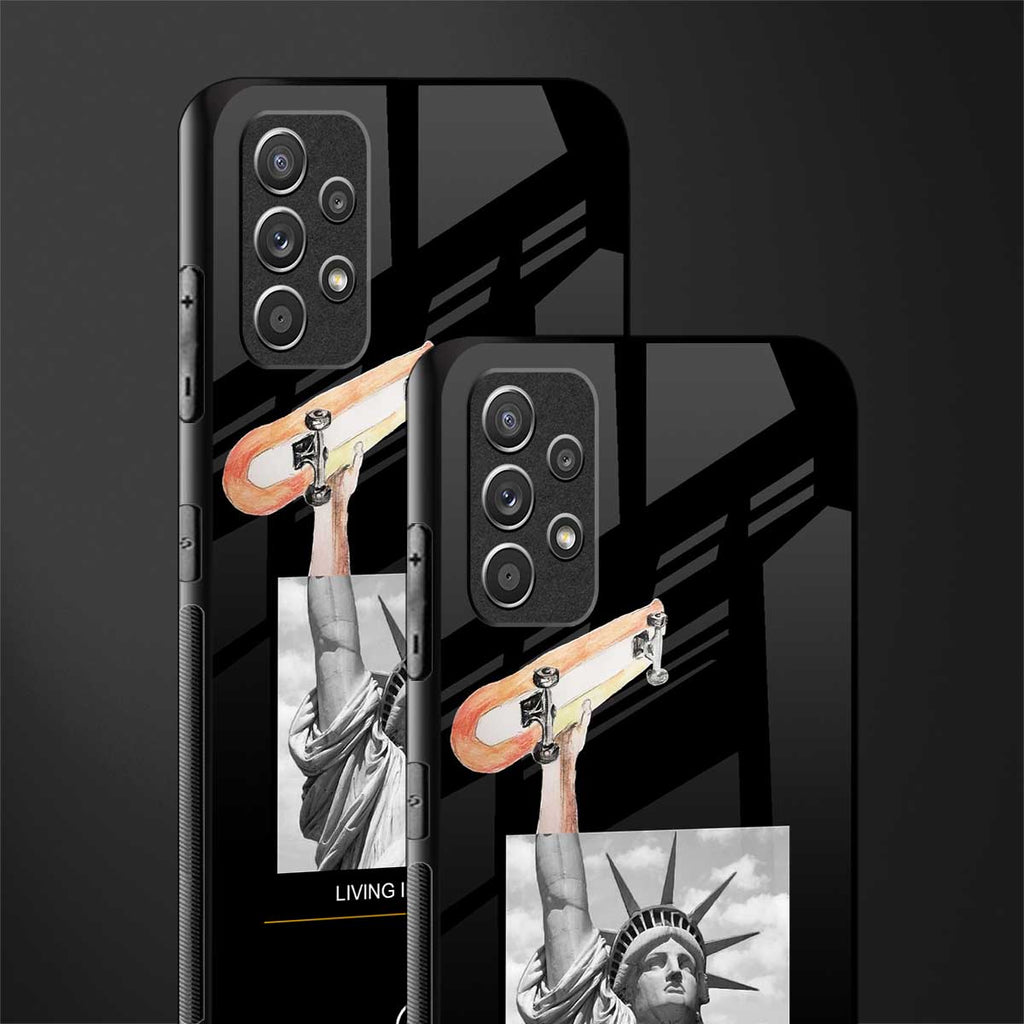 living in the city glass case for samsung galaxy a32 4g image-2