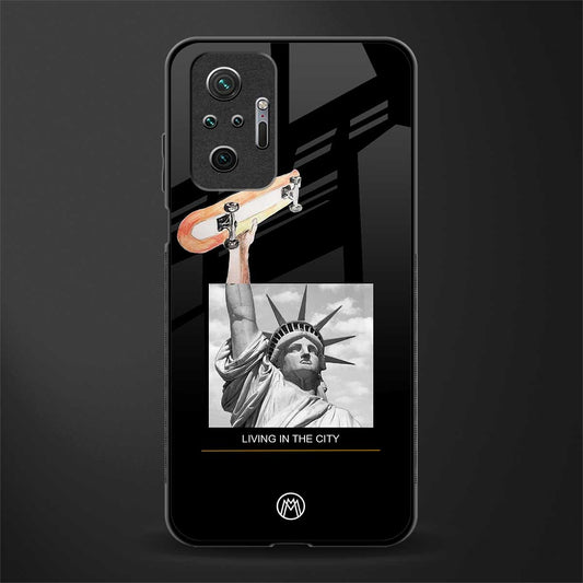 living in the city glass case for redmi note 10 pro image