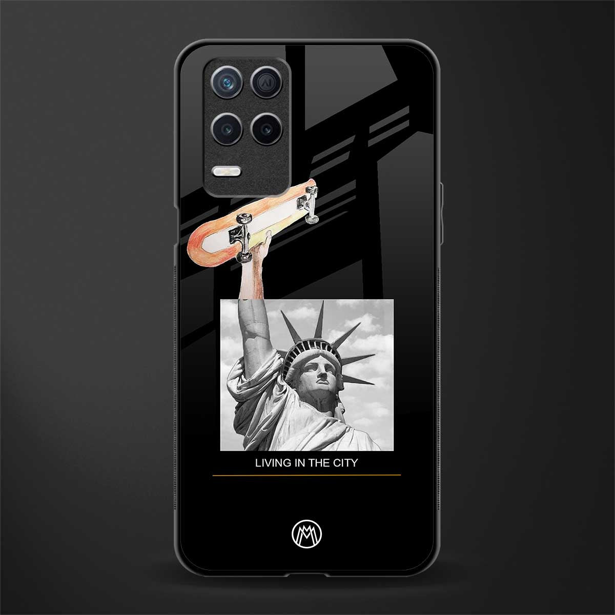 living in the city glass case for realme 8 5g image