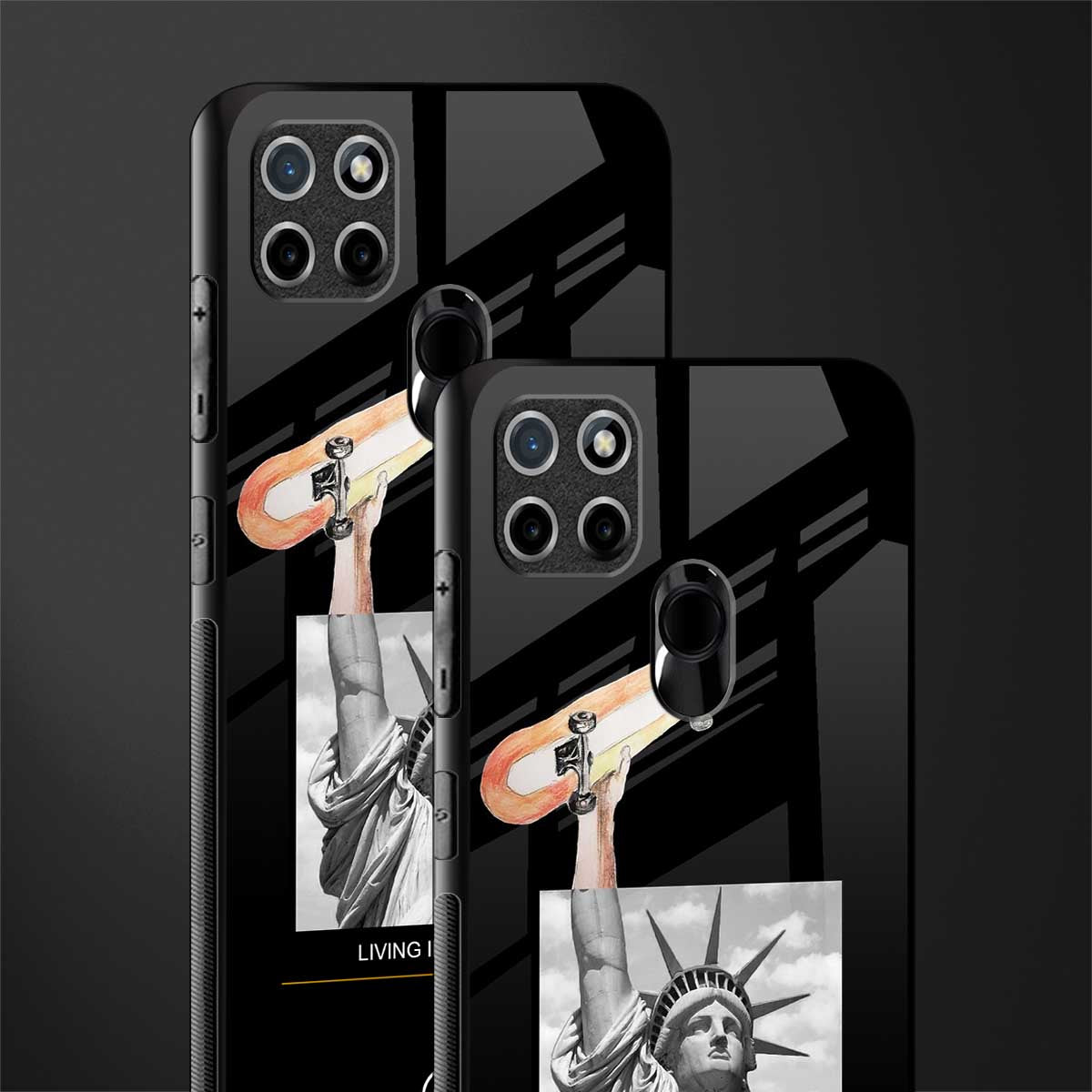 living in the city glass case for realme c21 image-2