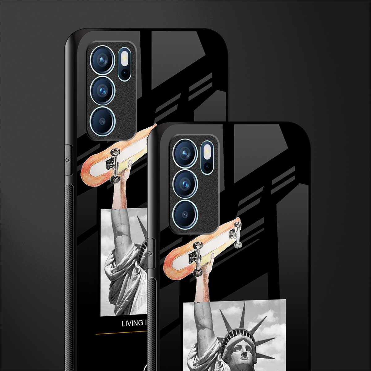 living in the city glass case for oppo reno6 5g image-2