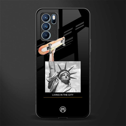 living in the city glass case for oppo reno6 5g image