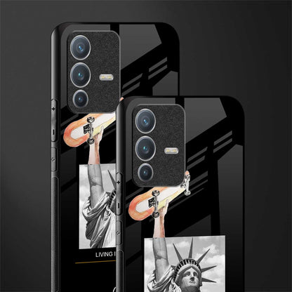 living in the city glass case for vivo v23 pro 5g image-2