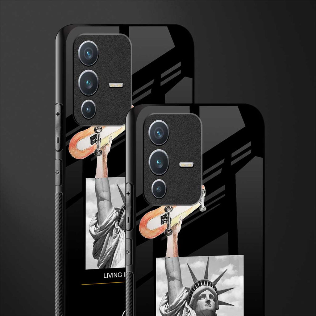 living in the city glass case for vivo v23 5g image-2