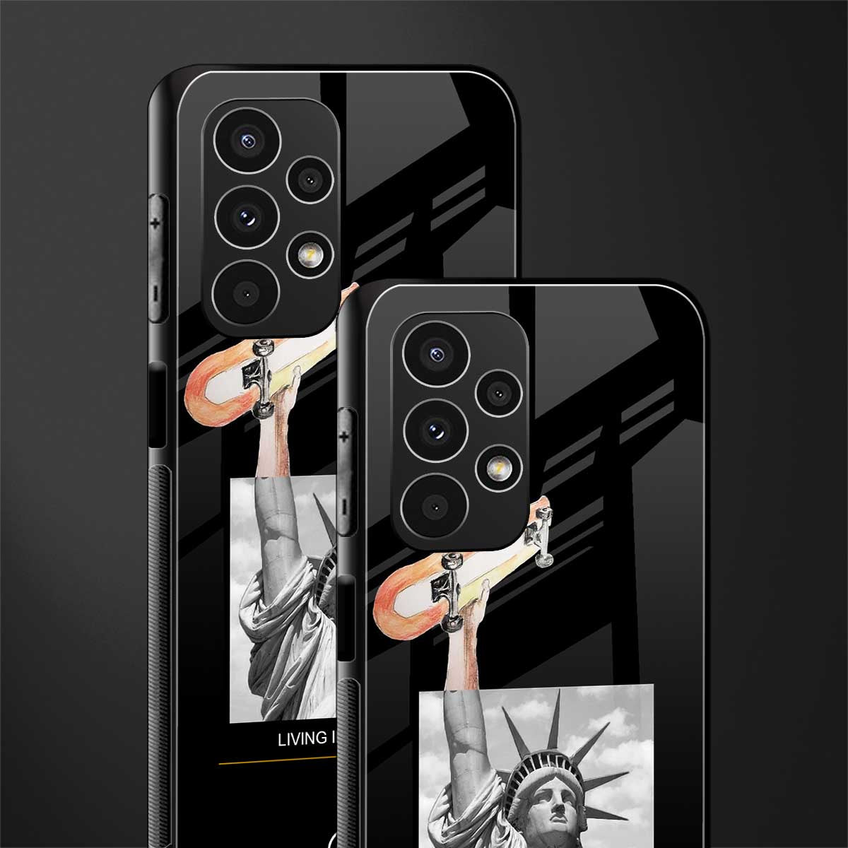 living in the city back phone cover | glass case for samsung galaxy a13 4g