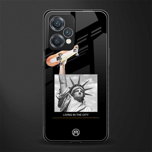 living in the city back phone cover | glass case for oneplus nord ce 2 lite 5g