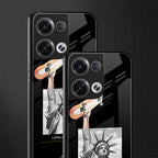 living in the city back phone cover | glass case for oppo reno 8