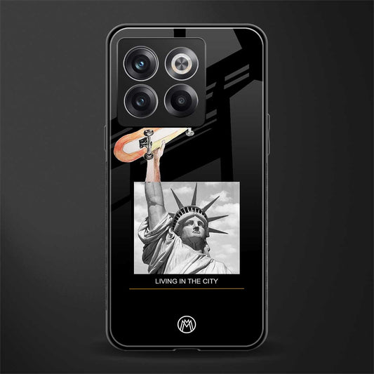 living in the city back phone cover | glass case for oneplus 10t