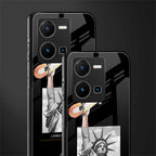 living in the city back phone cover | glass case for vivo y35 4g