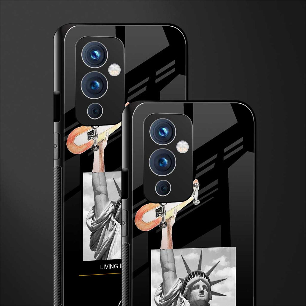 living in the city back phone cover | glass case for oneplus 9