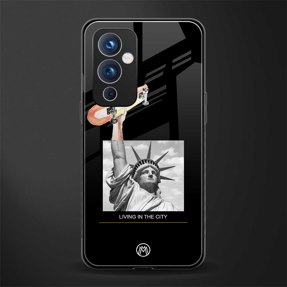 living in the city back phone cover | glass case for oneplus 9