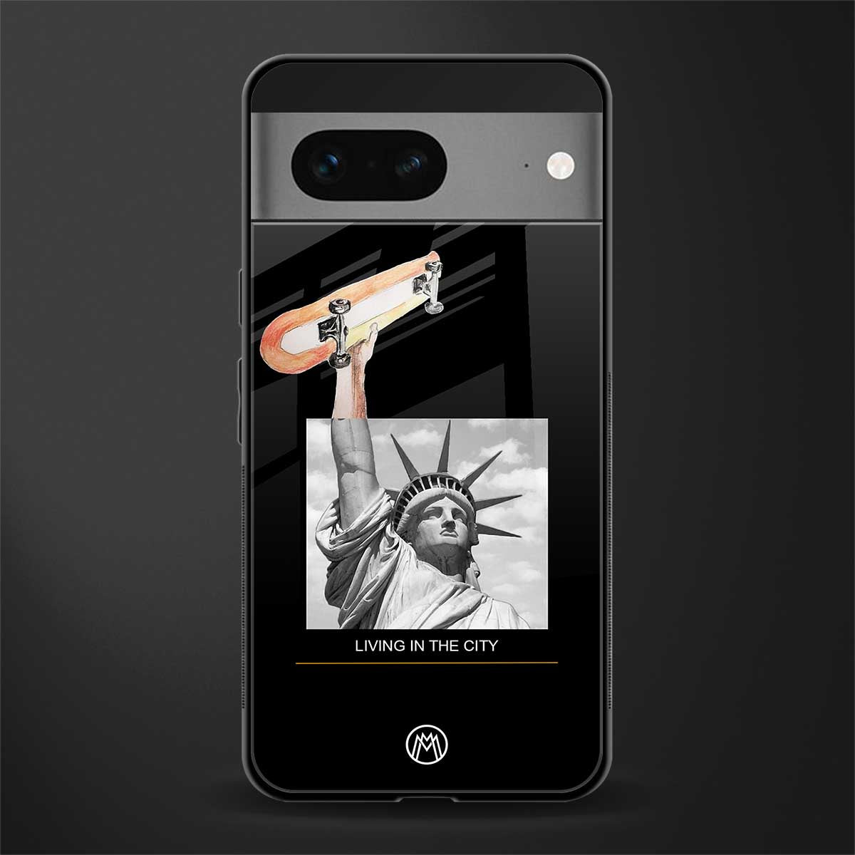 living in the city back phone cover | glass case for google pixel 7