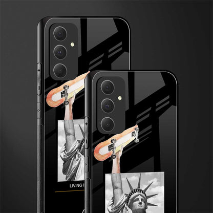 living in the city back phone cover | glass case for samsung galaxy a54 5g