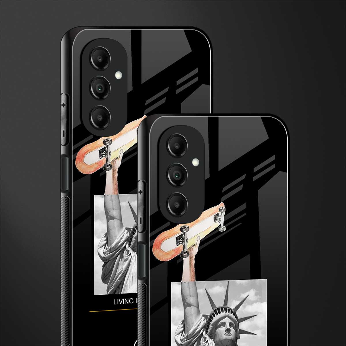 living in the city back phone cover | glass case for samsung galaxy a14 5g
