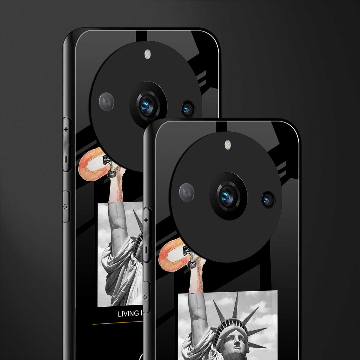 living in the city back phone cover | glass case for realme 11 pro 5g