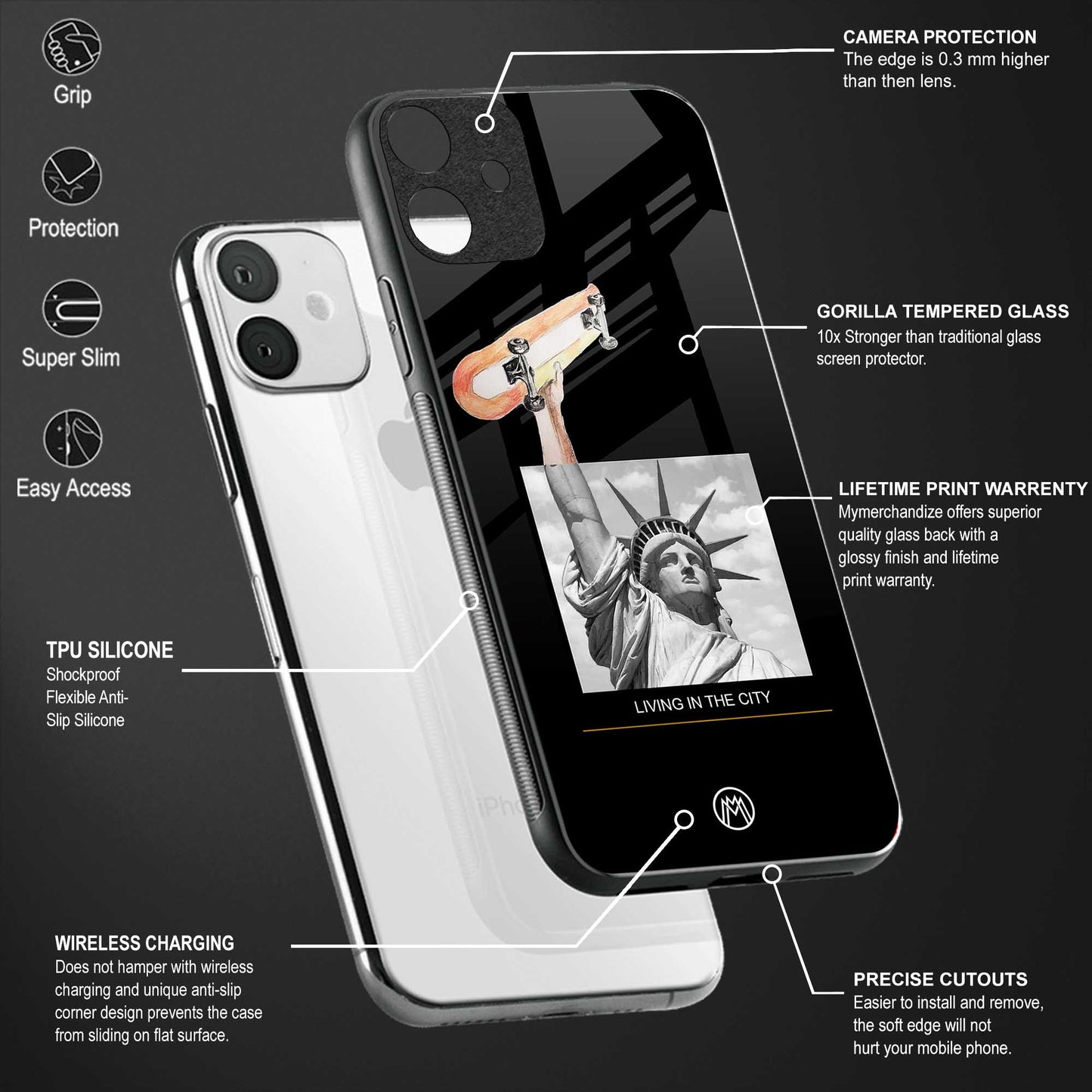 living in the city glass case for iphone 12 image-4