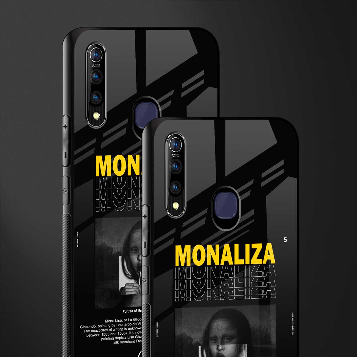 lollipop monaliza phone case | glass case for vivo z1 pro