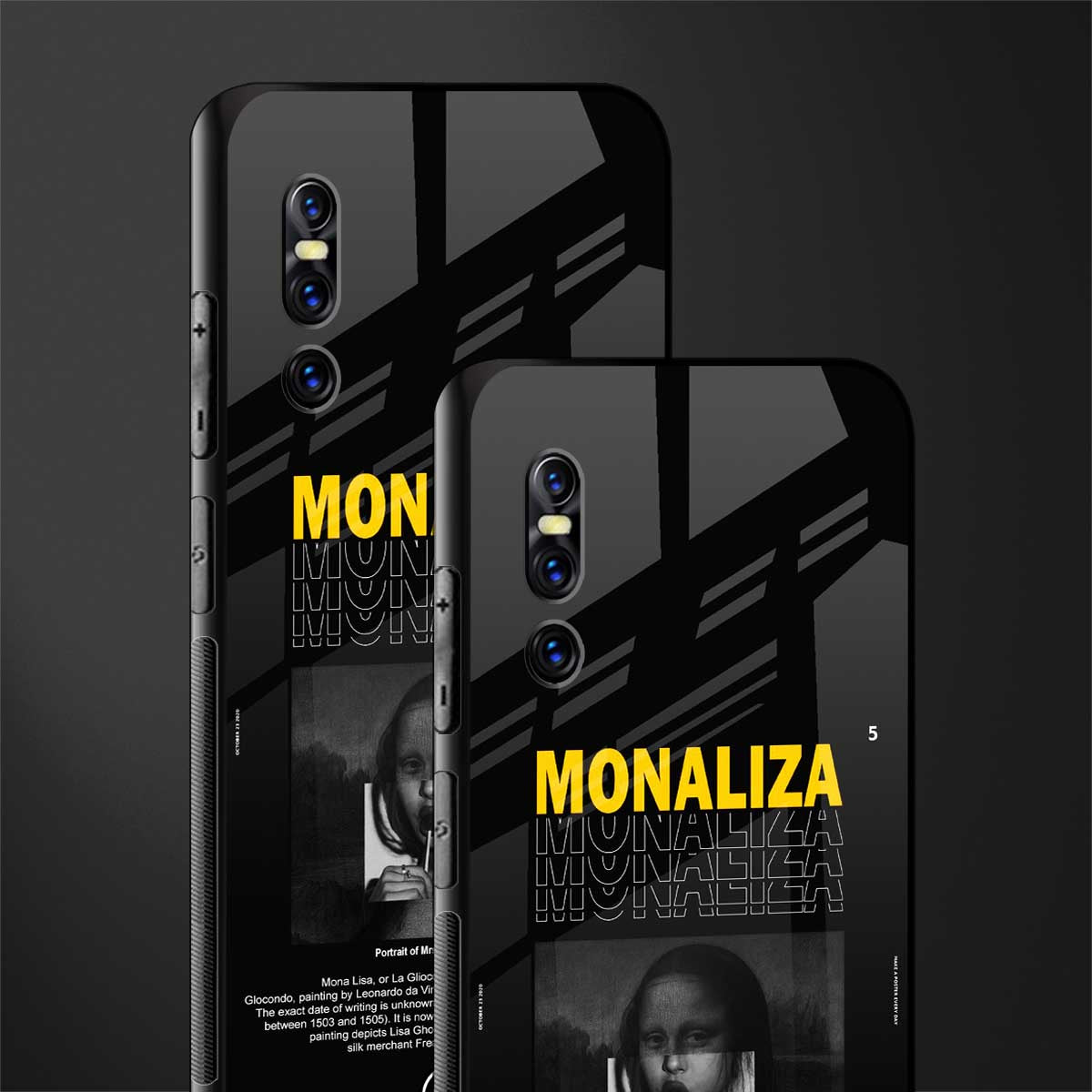 lollipop monaliza phone case | glass case for vivo v15 pro