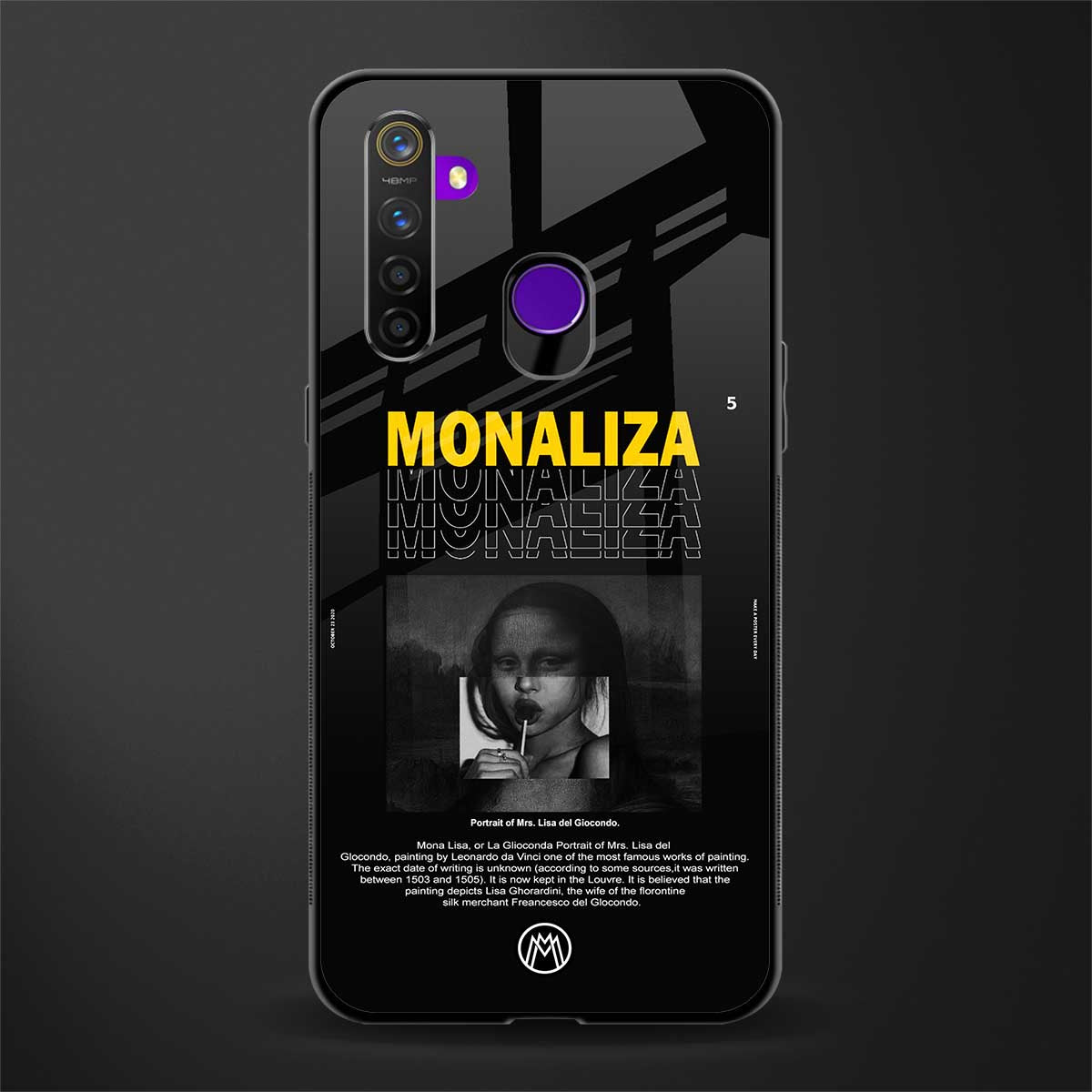 lollipop monaliza phone case | glass case for realme 5s