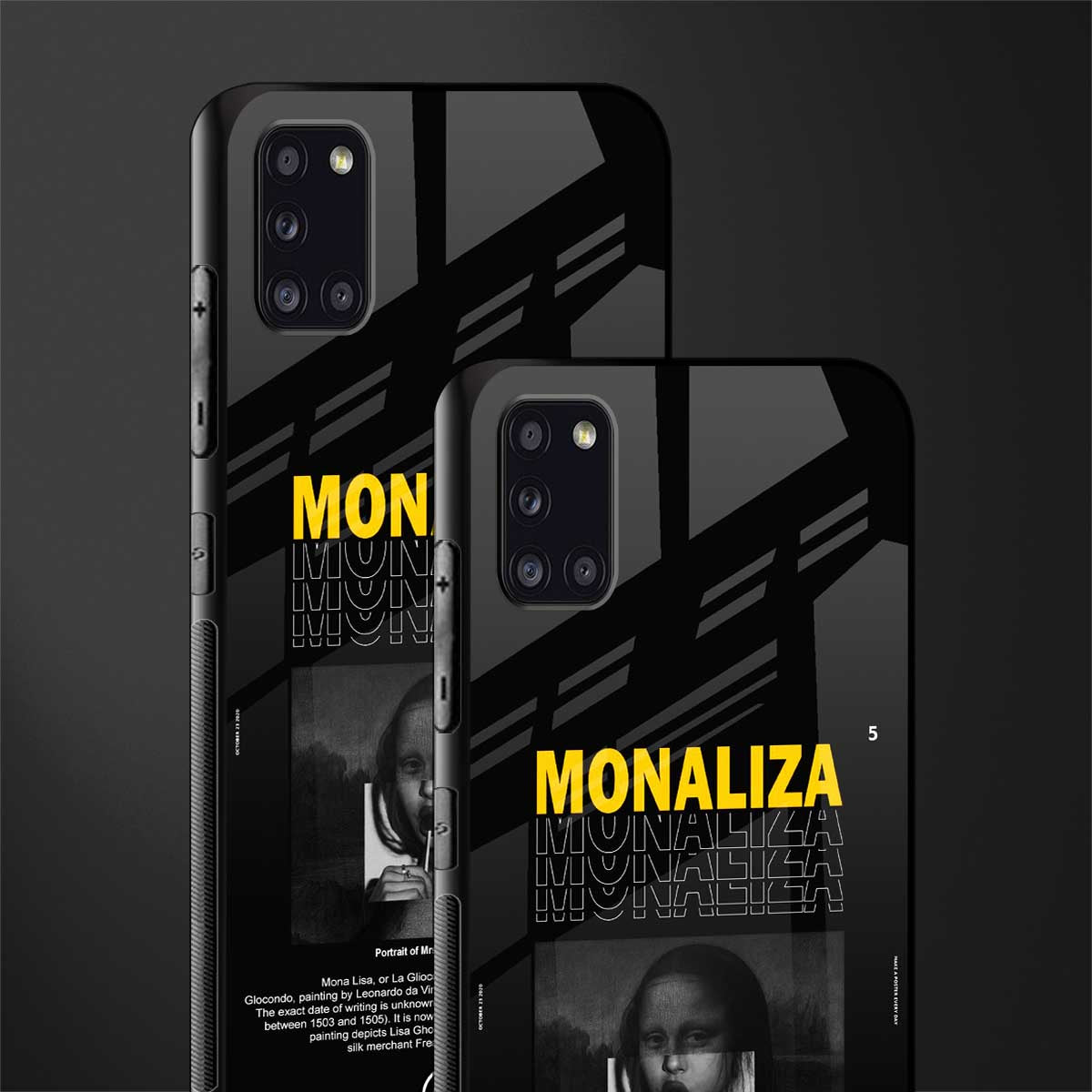 lollipop monaliza phone case | glass case for samsung galaxy a31