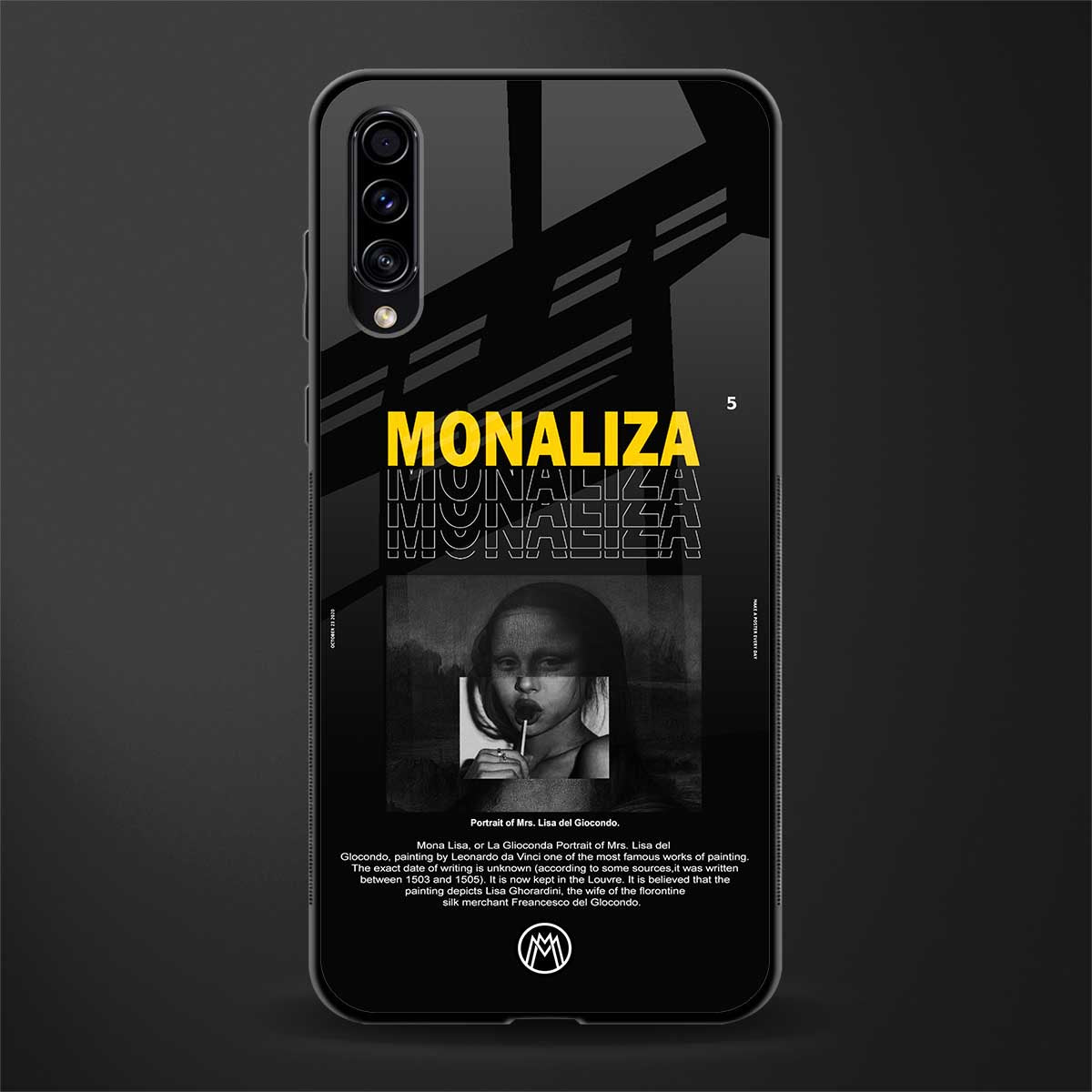 lollipop monaliza phone case | glass case for samsung galaxy a70s