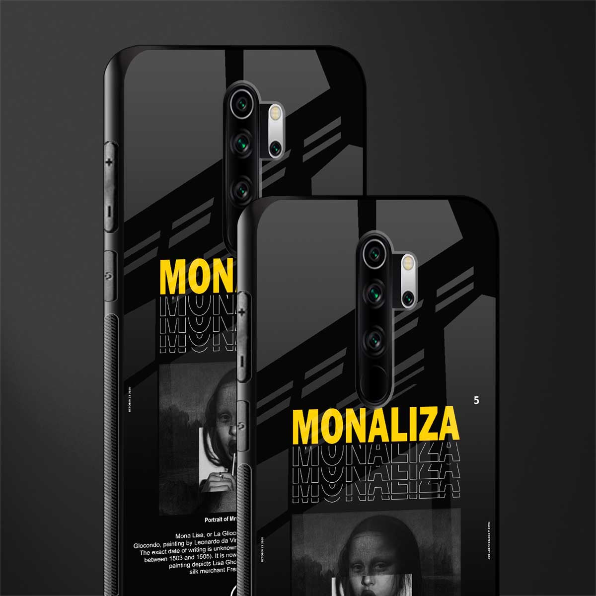 lollipop monaliza phone case | glass case for redmi note 8 pro