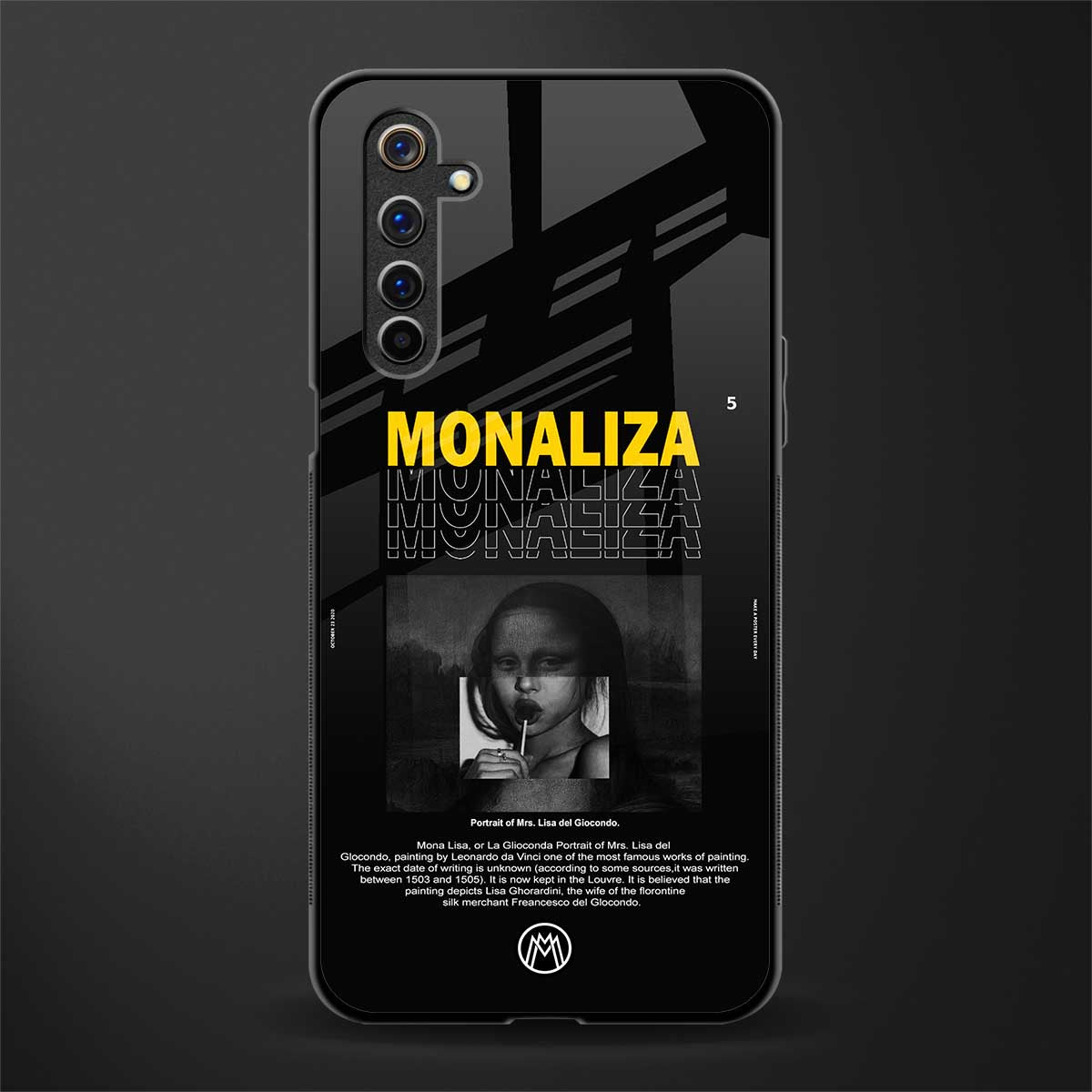 lollipop monaliza phone case | glass case for realme 6i