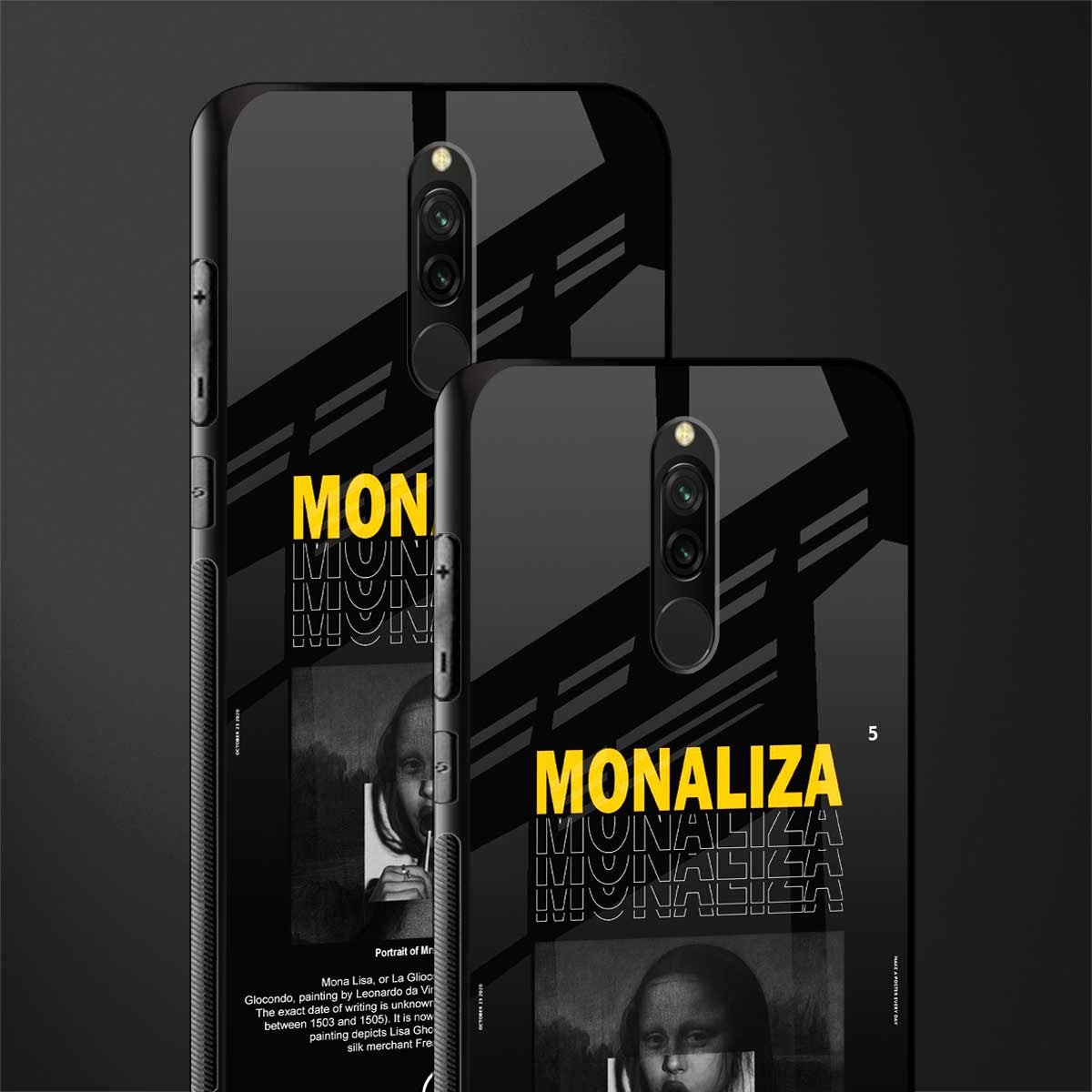 lollipop monaliza glass case for redmi 8 image-2