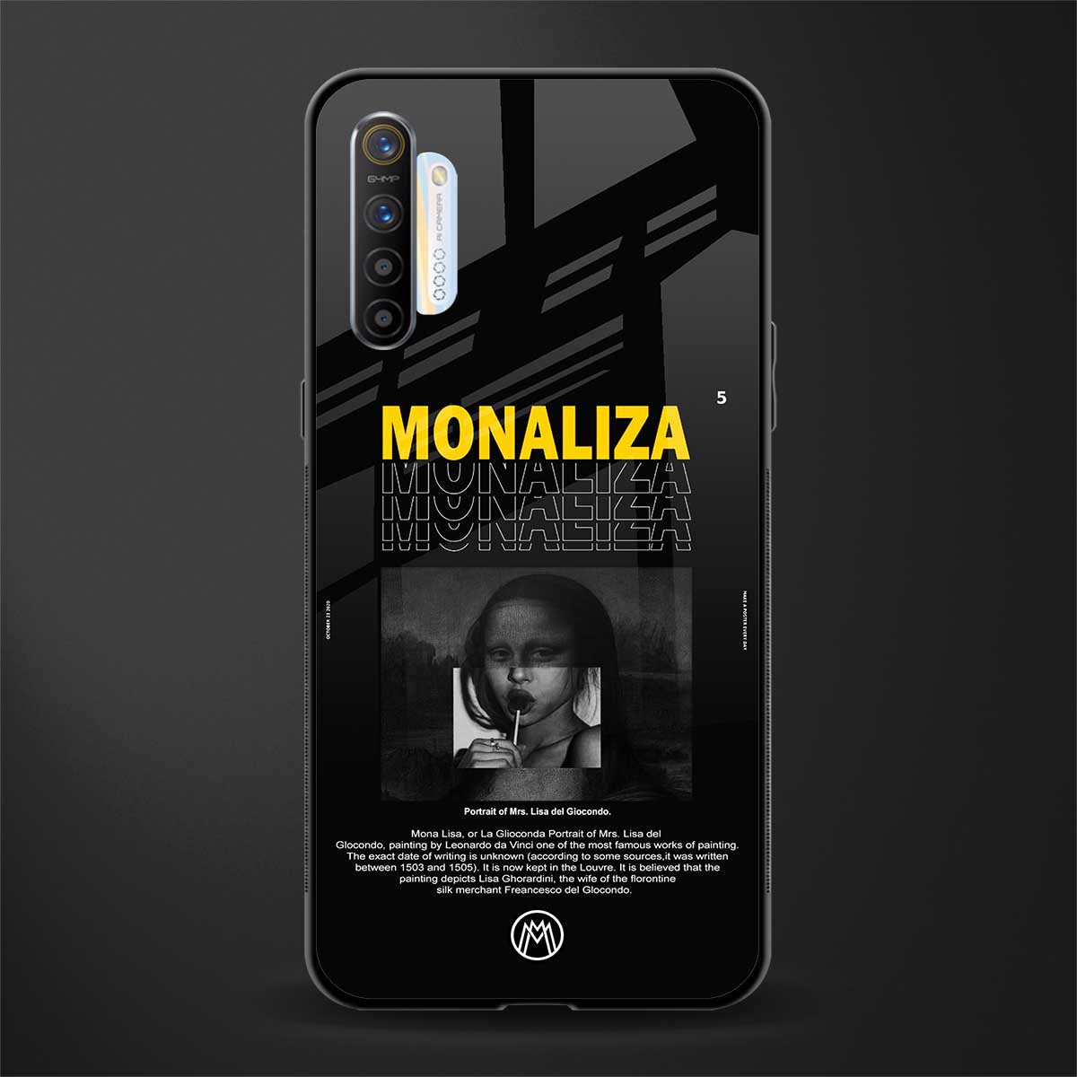 lollipop monaliza glass case for realme xt image