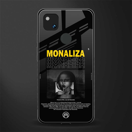 lollipop monaliza back phone cover | glass case for google pixel 4a 4g