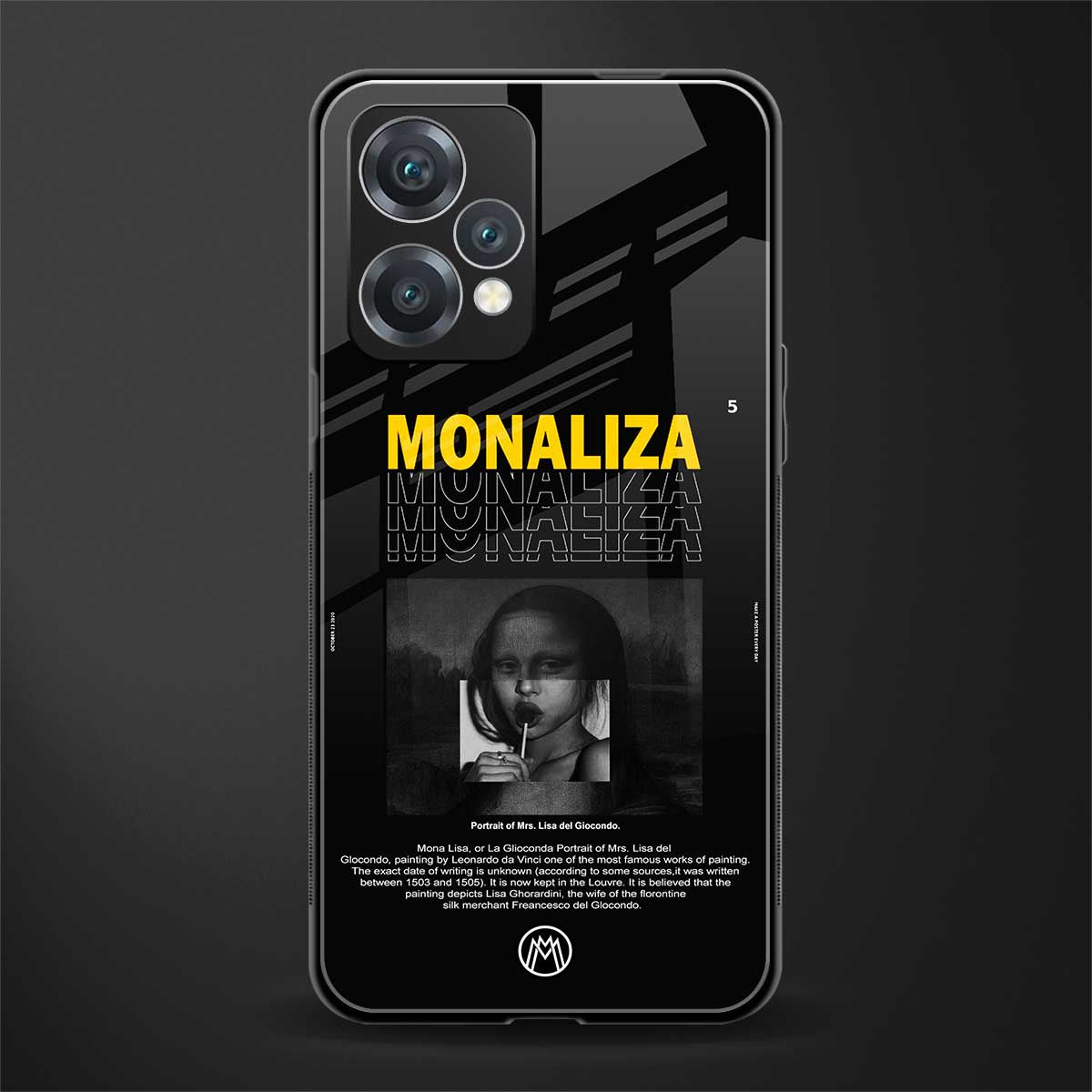 lollipop monaliza back phone cover | glass case for realme 9 pro 5g