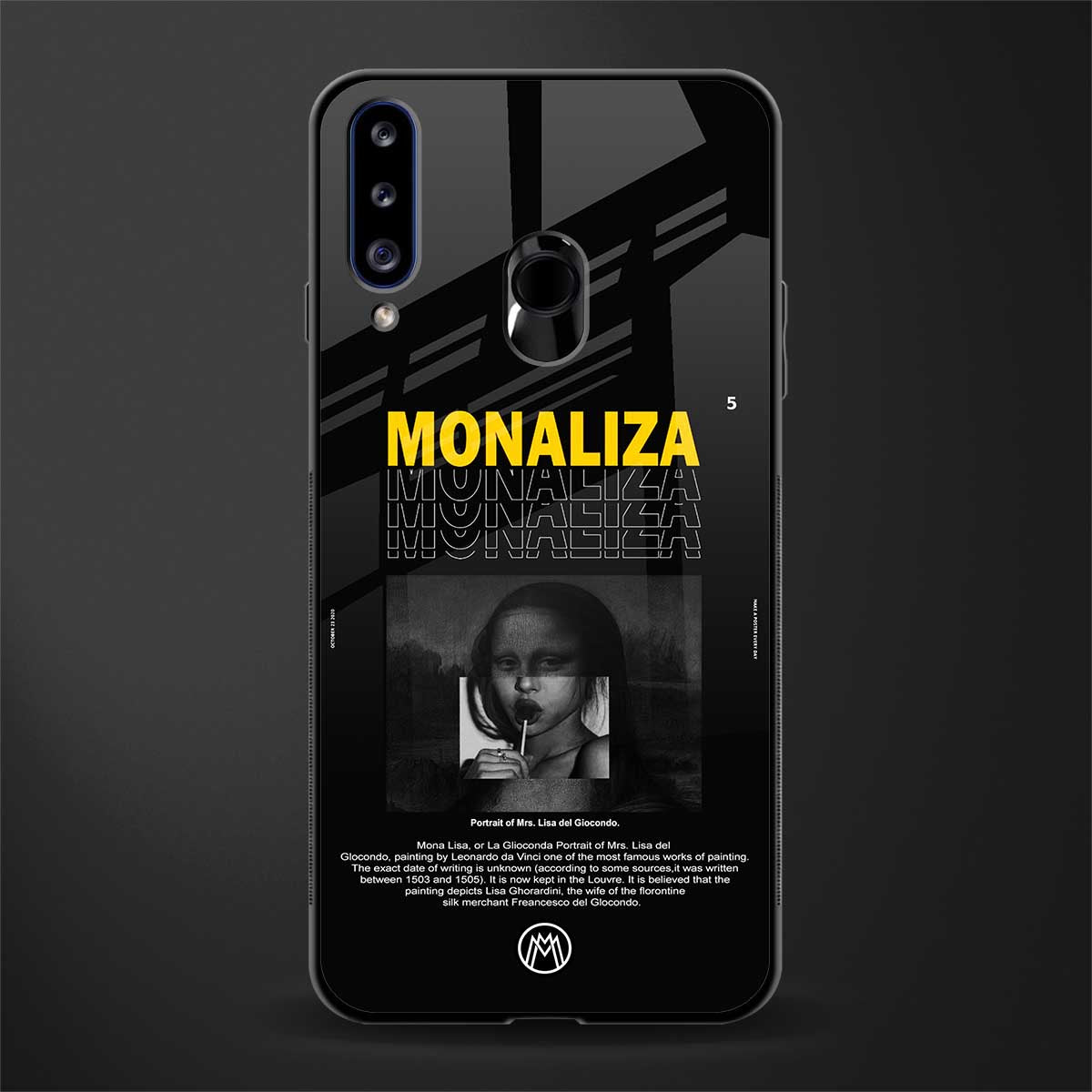 lollipop monaliza glass case for samsung galaxy a20s image