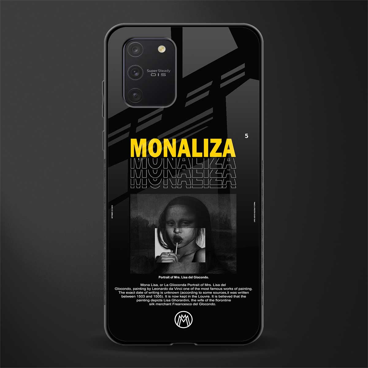 lollipop monaliza phone case | glass case for samsung galaxy s10 lite