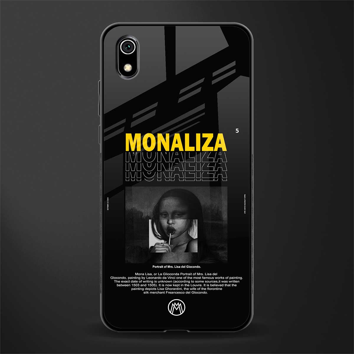 lollipop monaliza glass case for redmi 7a image