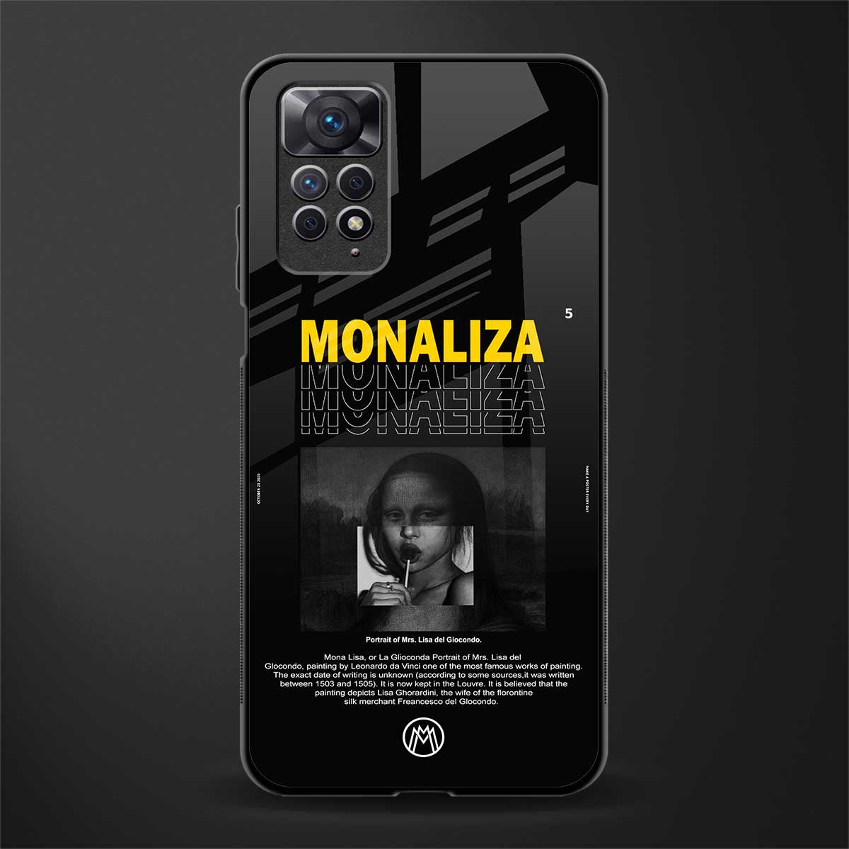 lollipop monaliza glass case for redmi note 11 image