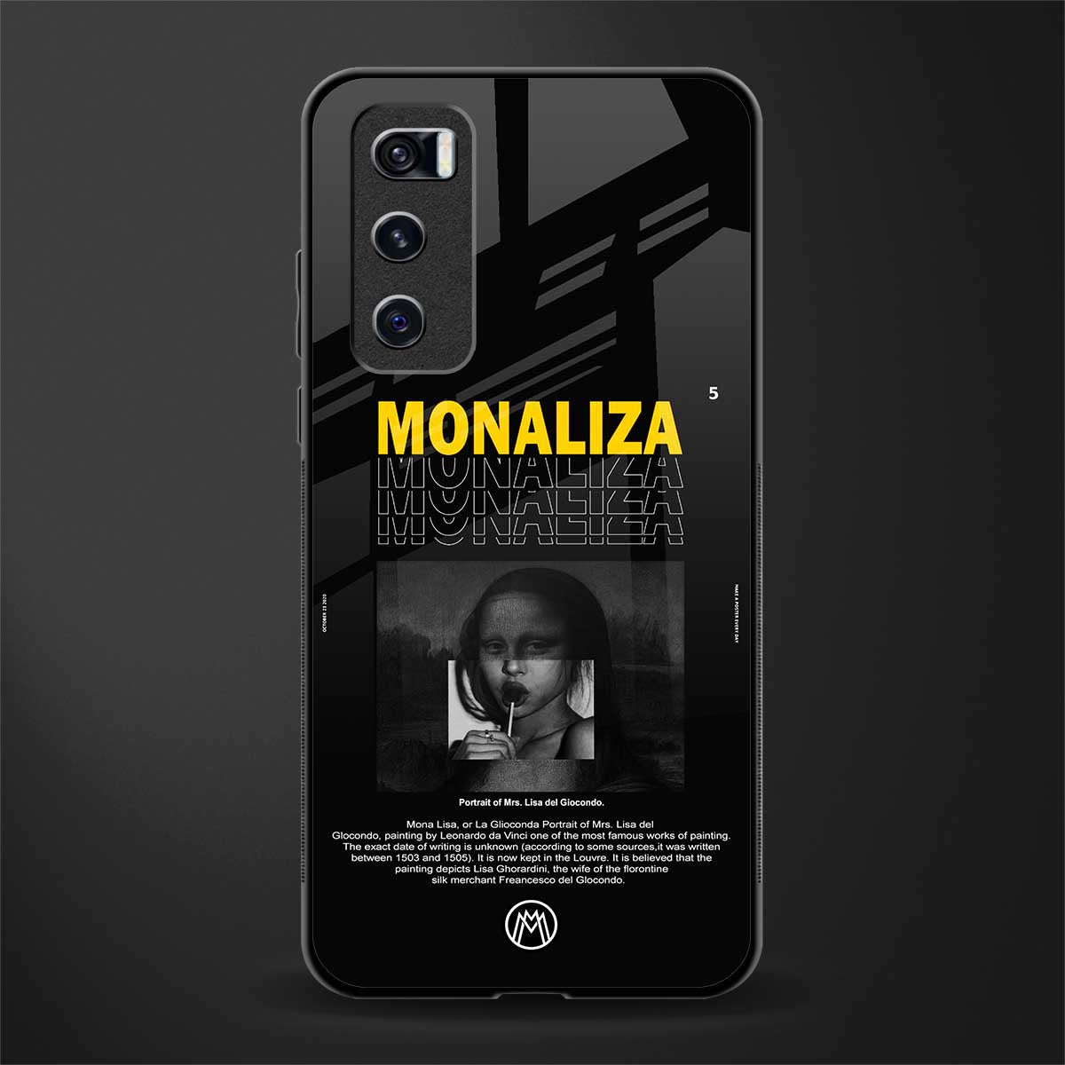 lollipop monaliza glass case for vivo v20 se image