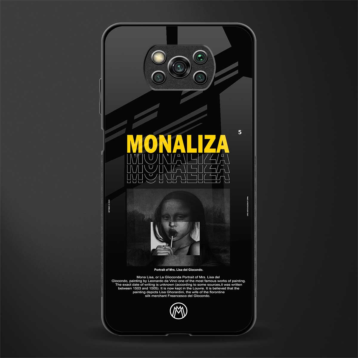 lollipop monaliza glass case for poco x3 pro image