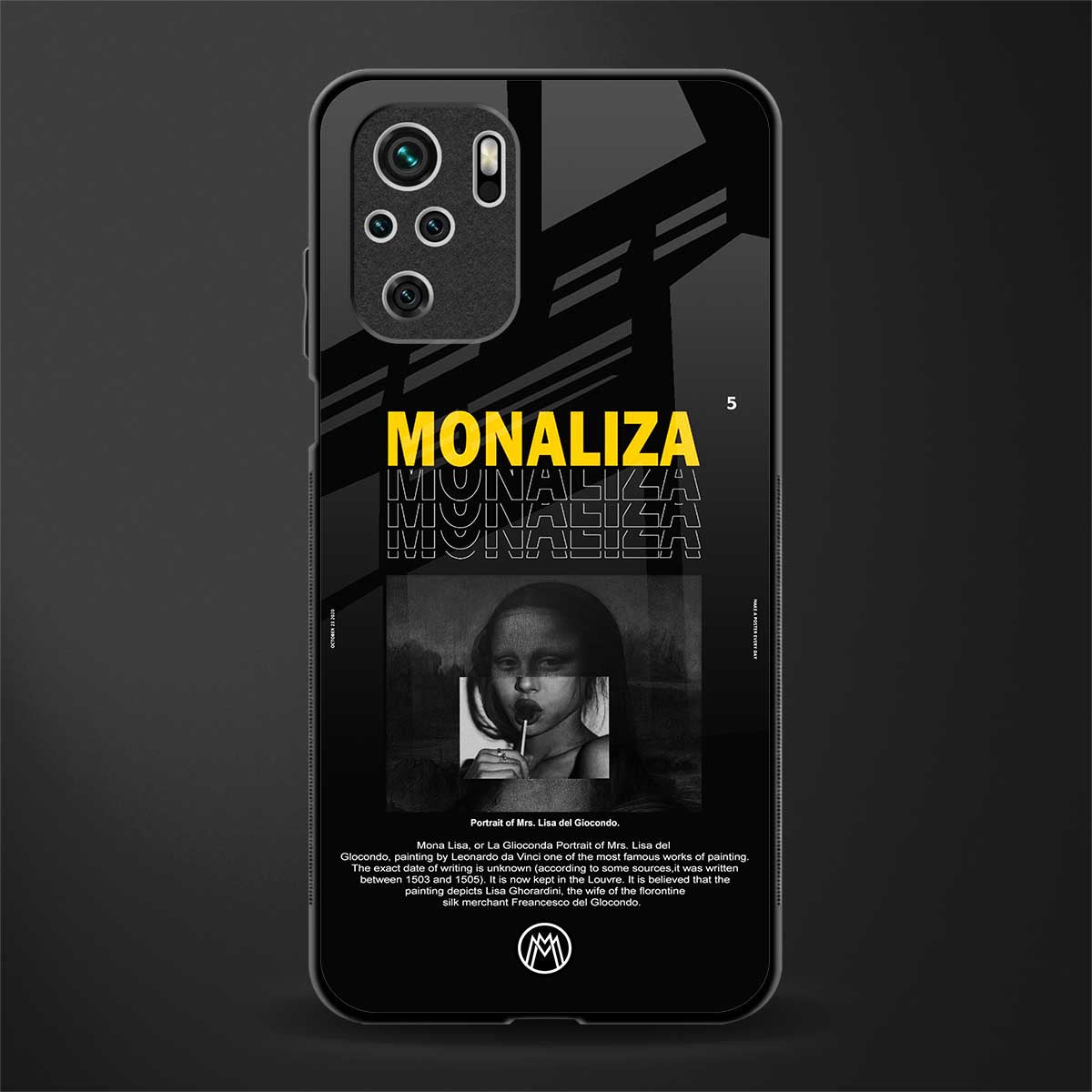lollipop monaliza glass case for redmi note 10 image