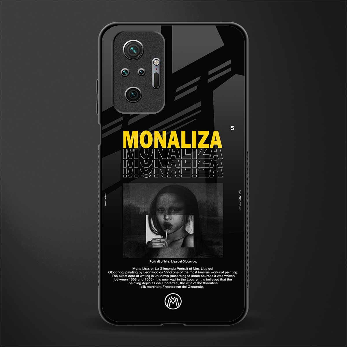 lollipop monaliza glass case for redmi note 10 pro max image