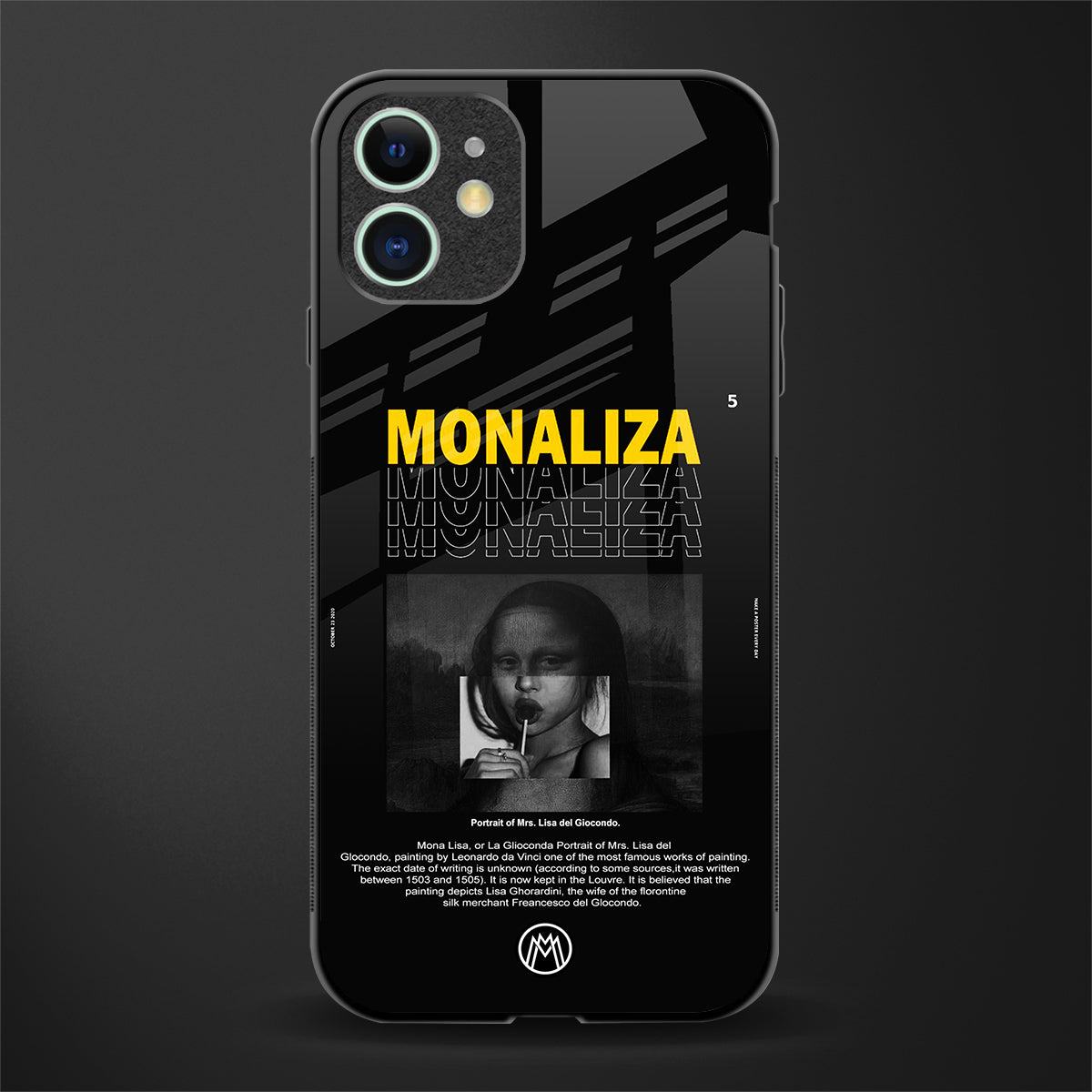 lollipop monaliza glass case for iphone 12 image