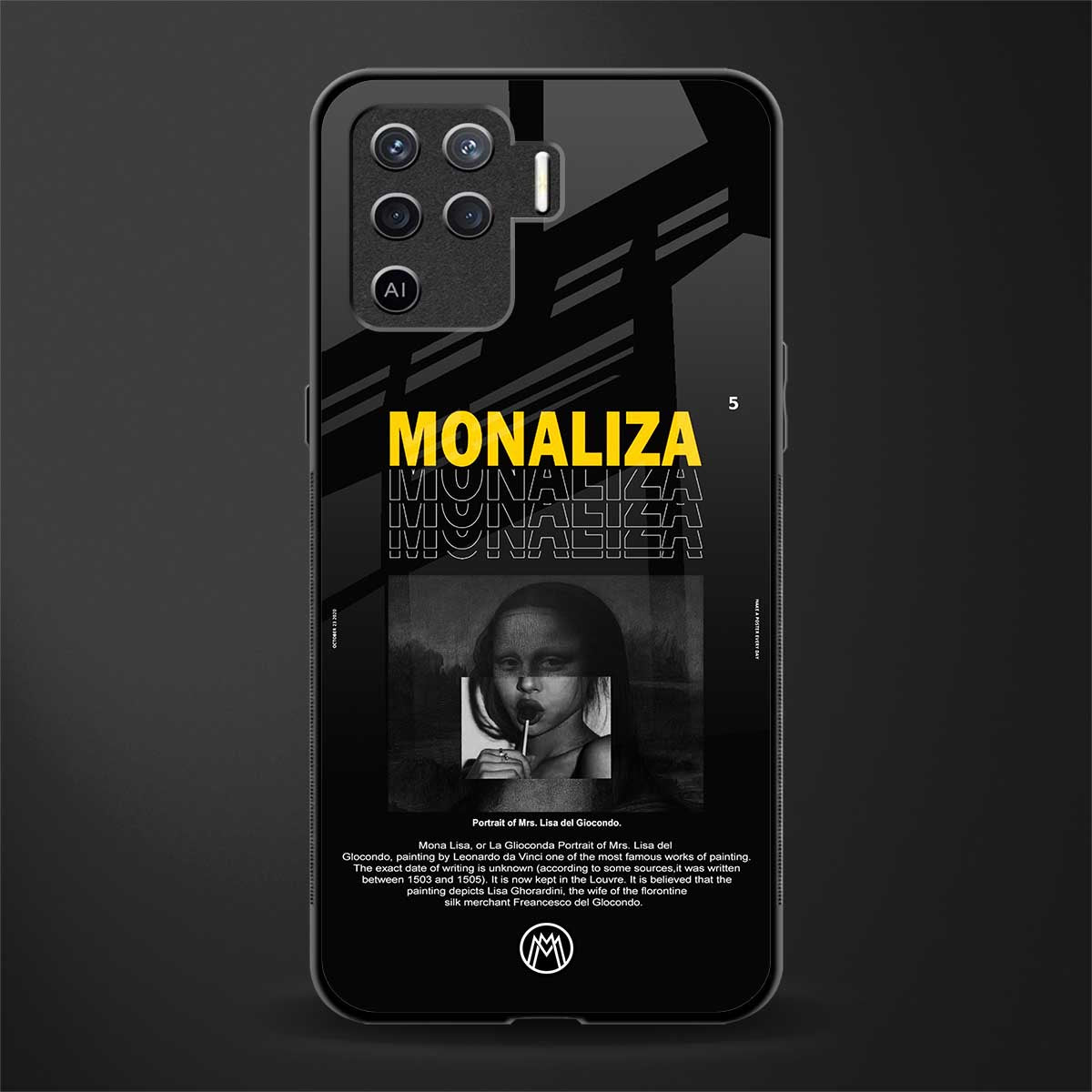 lollipop monaliza glass case for oppo f19 pro image