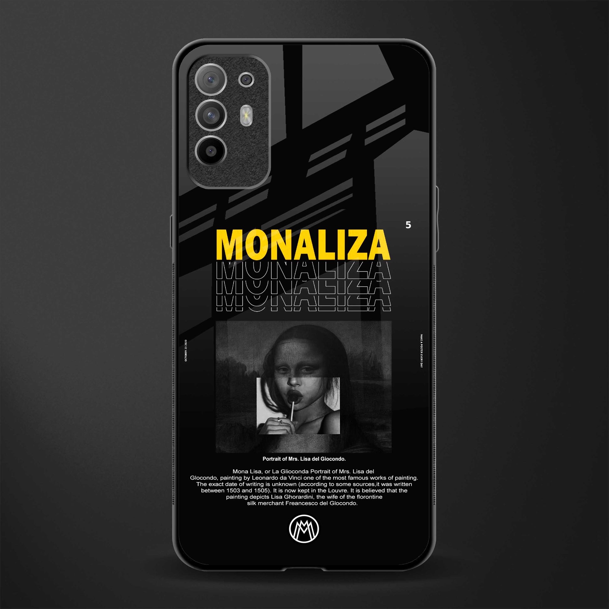 lollipop monaliza glass case for oppo f19 pro plus image