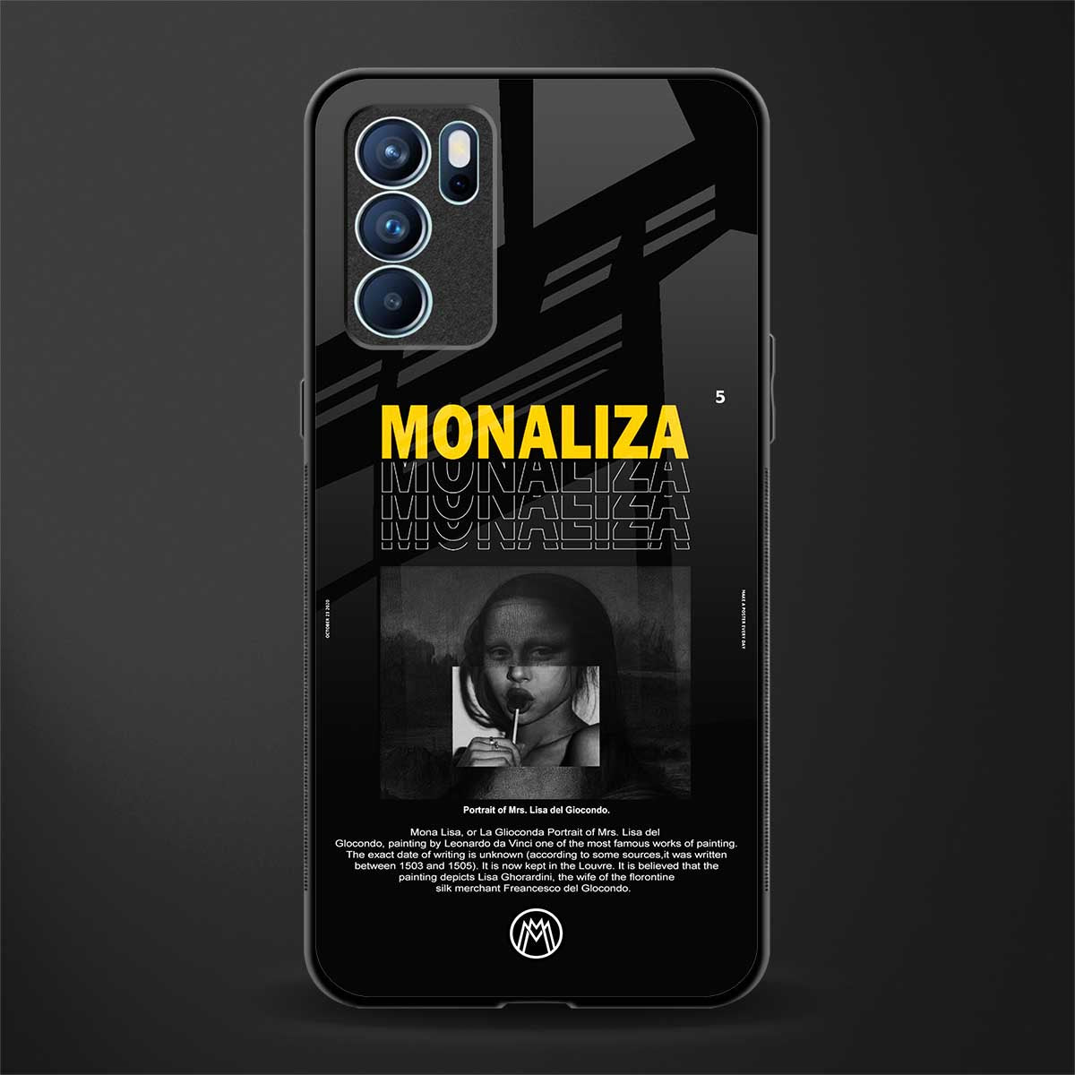 lollipop monaliza glass case for oppo reno6 5g image