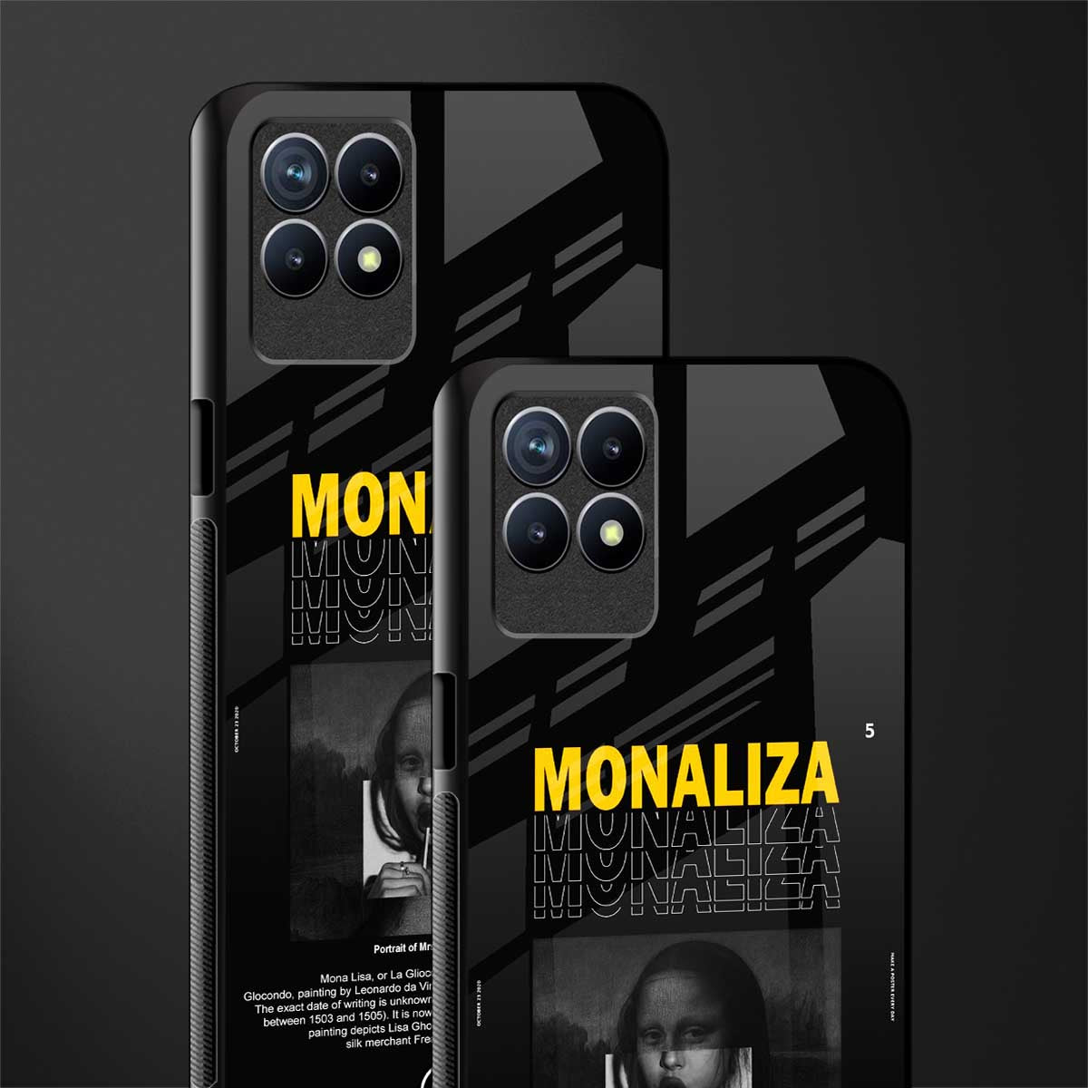 lollipop monaliza phone case | glass case for realme narzo 50