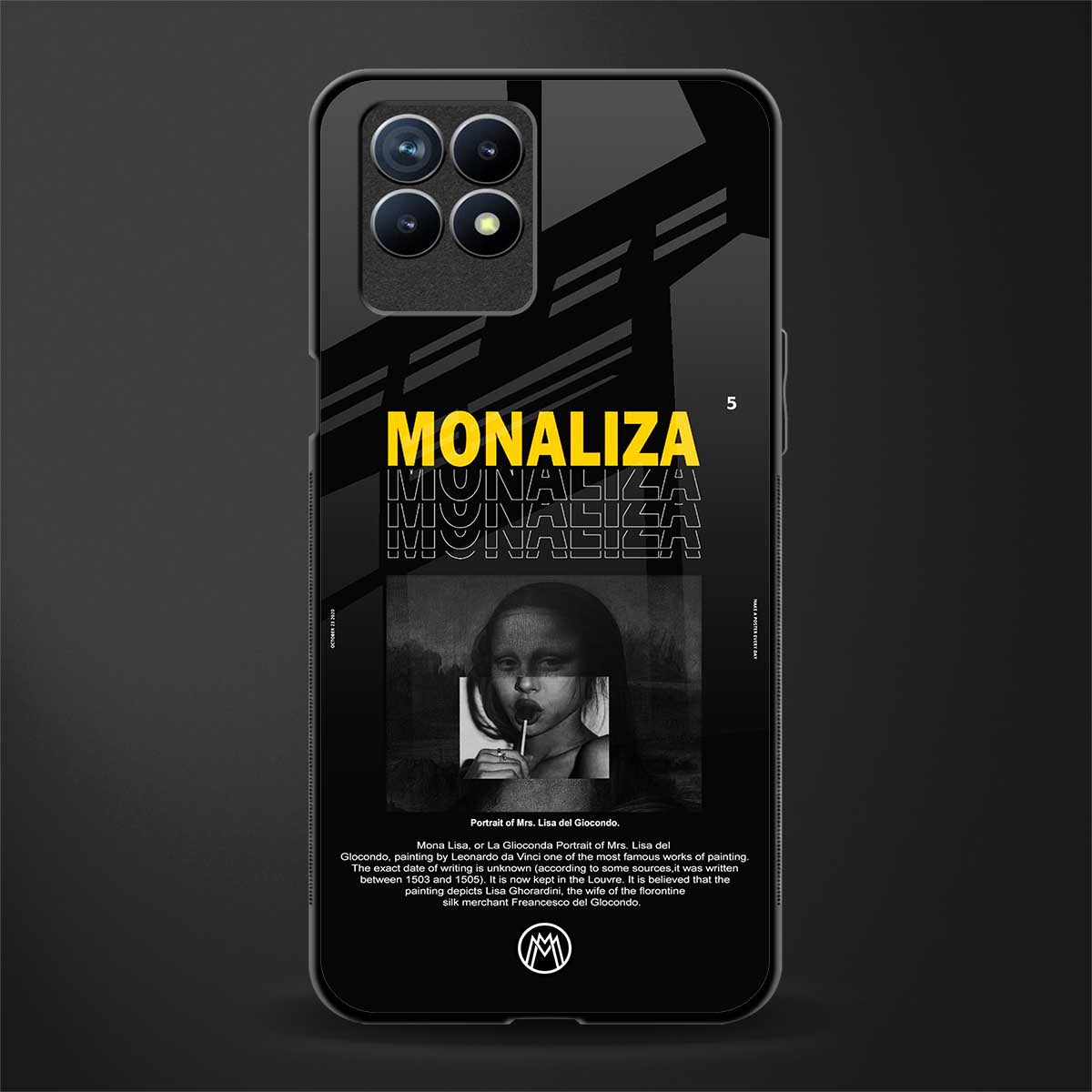 lollipop monaliza phone case | glass case for realme narzo 50