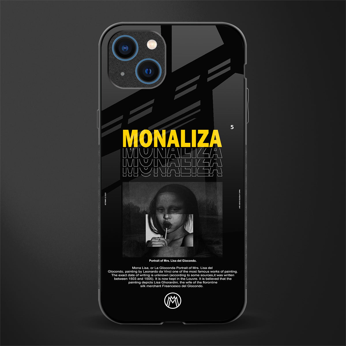 lollipop monaliza glass case for iphone 14 image