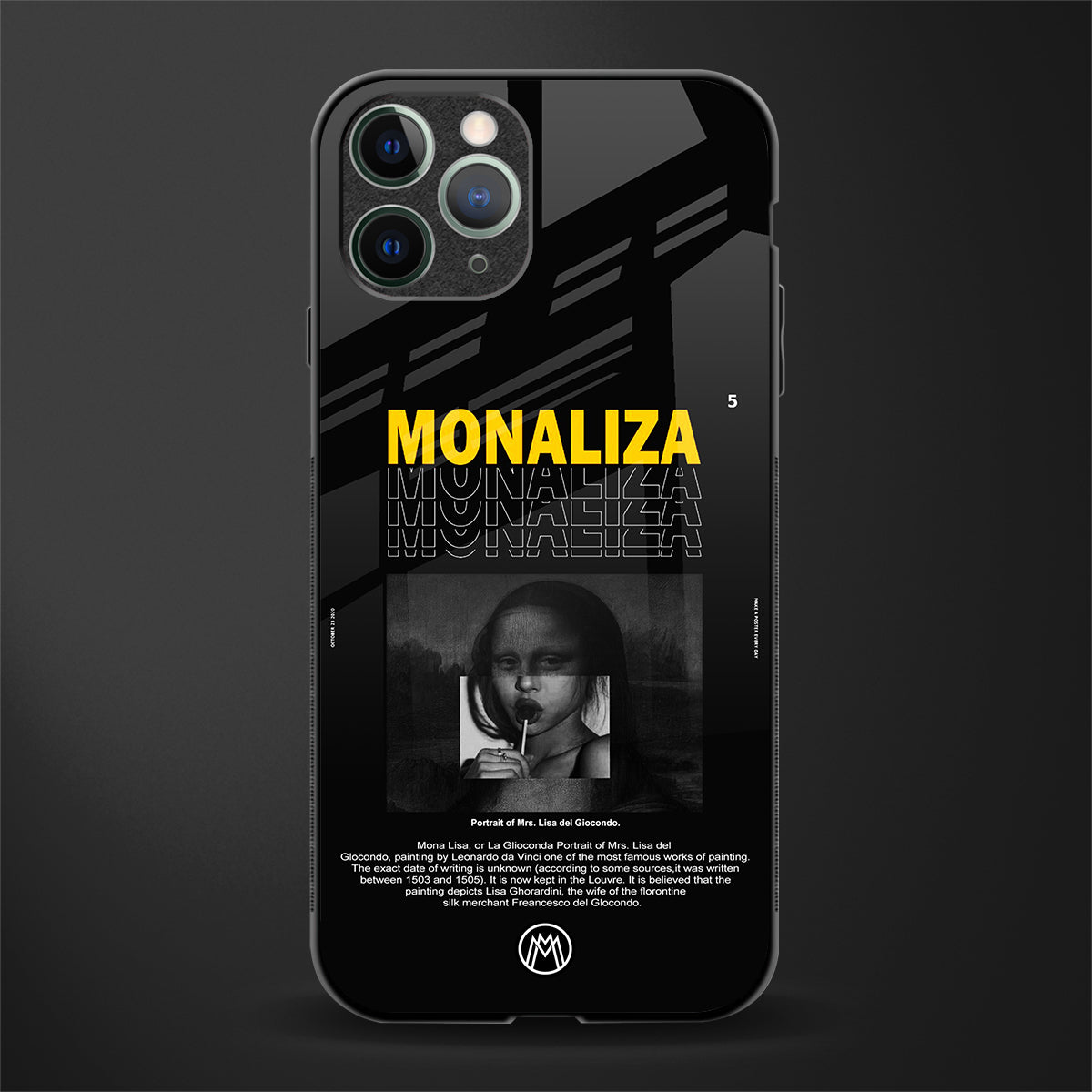 lollipop monaliza phone case | glass case for iphone 11 pro max