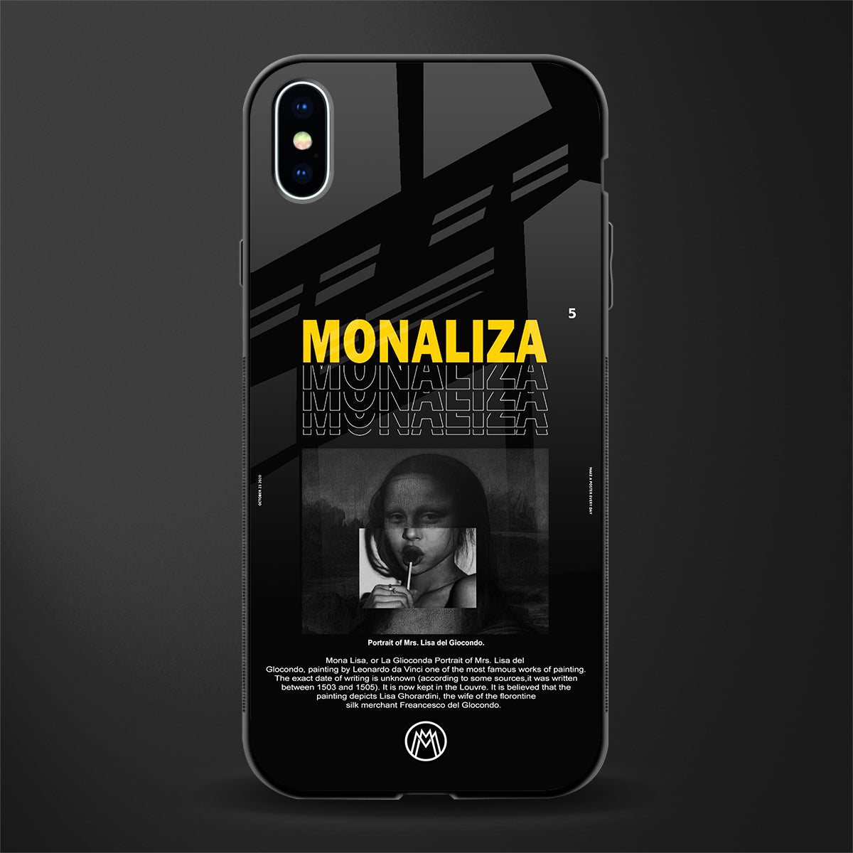 lollipop monaliza phone case | glass case for iphone xs max